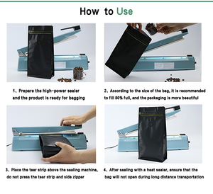 New Custom Stand up <strong>Zip</strong> Lock <strong>Pouch</strong> for Coffee Packaging Bag Recyclable 12OZ 5LB Coffee Bag - Product Image 6