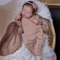 Poupées Bébé Reborn Nouveauté, Jouet Doux Corps Entier Imperméable, Sensation Réaliste, Style Endormi, pour Filles, Poupée Tendance
