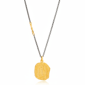 Colgante geométrico Vintage de plata chapada en oro de 22K, venta al por mayor, joyería de plata de ley 925 hecha a mano turca - Product Image 2