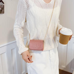 Fashion Underarm <b>Bag</b> 2025 New Retro Chain Single Strap PU Leather ZIP Closure Women's <b>Mini</b> Coin Purse Polyester Lining Wholesale - Product Image 2