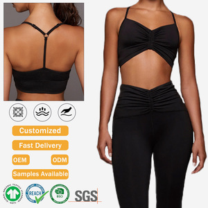 Reggiseno Sportivo da Donna Personalizzato in Nylon Traspirante Antirughe ad Alta Elasticità, Tessuto Riciclato per Allenamento e Pilates - Product Image 1