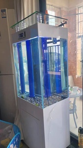 초백색 유리 중형 수직형 가정용 수족관 거실용 친환경 바닥 필터 무필터 기능 - Product Image 6