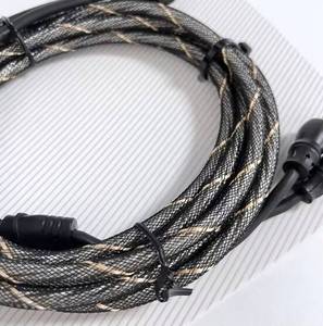 Câble audio pour amplificateur de voiture à double canal tressé noir, connecteur RCA 1 mâle 2 femelles - Product Image 1