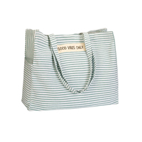 Sac en toile de coton de grande capacité fourre-tout réutilisable avec logo imprimé personnalisé publicitaire avec logo personnalisé pour le shopping
