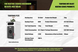 Stufa <span class=keywords><strong>a</strong></span> <span class=keywords><strong>Pellet</strong></span> Minimalista Stile Europeo da 60 Metri Quadrati, Riscaldamento Rapido, Alta Efficienza, per Uso in Bagno, Freddo - Product Image 2