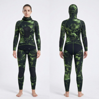 Combinaison de plongée en néoprène 3mm 5mm 7mm à cellules ouvertes camouflage avec capuche pour femme