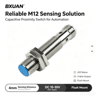 Capteur de proximité inductif encastré IP67 M12, 3 fils, DC NPN NO, détecteur d'objets métalliques avec connecteur aviation