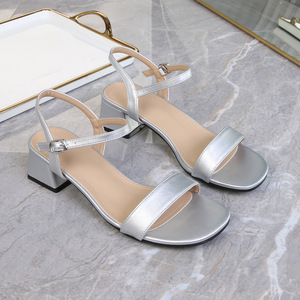 <span class=keywords><strong>Sandali</strong></span> Casual Eleganti da Donna, <span class=keywords><strong>Tacco</strong></span> Largo e <span class=keywords><strong>Medio</strong></span>, Cinturino Singolo, <span class=keywords><strong>Tacco</strong></span> Alto, Estivi alla Moda con Punta Aperta - Product Image 5
