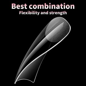 <span class=keywords><strong>Uñas</strong></span> Postizas <span class=keywords><strong>de</strong></span> Gel Suave, Estilo Francés, Extra Largas, Talla 2XL, Material ABS, Semi Mate, Transparentes, Cobertura Completa, Forma <span class=keywords><strong>de</strong></span> Estilete, Cuadradas, Ovaladas - Product Image 3