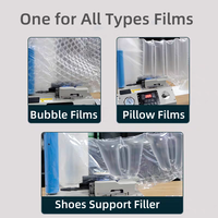 Machine de fabrication de sacs colonne à coussins d'air remplissant tous les types de films d'emballage protecteurs pour oreillers à bulles
