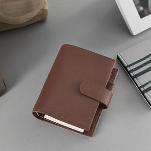 2026 A5 A6 6 anillos diario guijarro cocodrilo cubierta de cuero genuino hoja suelta insertar páginas tarjeta bolsillos carpeta planificador - Product Image 1