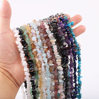 Bracelet et collier en pierres naturelles de 37 cm de long, bijoux en acier inoxydable avec fermoir à homard, collier ras du cou en pierres précieuses pour femmes