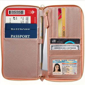 Portefeuille RFID pour passeport, étui familial, porte-cartes d'identité, bracelet de poignet, organiseur de documents de voyage, fabriqué en usine BSCI - Product Image 2