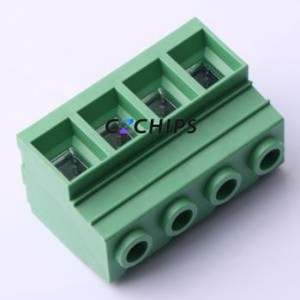 DB137-15.0-4P-GN-P Screw Terminal Block P=15mm Connector ( Construction: 1x4P )( Pitch: 15mm )( Color: Green ) - Product Image 1