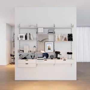 Organisateur de placard <span class=keywords><strong>mural</strong></span> de rangement en aluminium de luxe <span class=keywords><strong>Vestiaire</strong></span> et système de rangement de placard du sol au plafond - Product Image 5