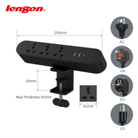 10/16A pince de montage prise multiple pince de bureau USB-C et USB-A prise de multiprise de courant de bureau prises de courant EU normes UK EU et US