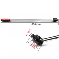 Clé à douille de 1/2 pouce avec tête flexible rotative, barre d'extension professionnelle, douille universelle pivotante