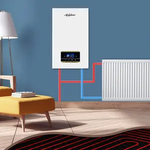 Caldera combi eléctrica para el hogar, Caldera de montaje en pared de 24KW, 3 fases, calefacción con control Wifi