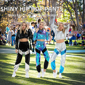 Pantalon de danse hip-hop en toile respirante King Mcgreen Star, pantalon brillant pour femmes, pantalon d'hiver - Product Image 2
