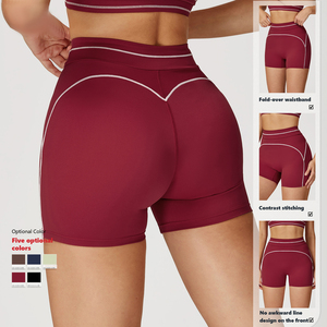 XW-TZ7028 haute qualité <span class=keywords><strong>Yoga</strong></span> confortable sport soutien-gorge taille haute sans couture Shorts respirant séchage rapide deux pièces ensemble de gymnastique femmes - Product Image 4