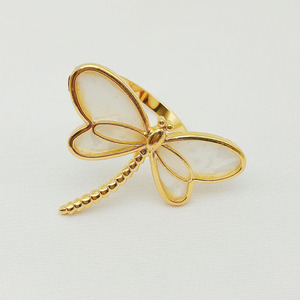 Elegante Portatovagliolo a Forma di Libellula in <span class=keywords><strong>Oro</strong></span>, Argento e <span class=keywords><strong>Oro</strong></span> Rosa per Cena - Product Image 2