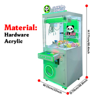 MAKER Factory Machine à griffes LED Panda mignon, à monnayeur, distributeur de peluches pour salles de jeux et centres de divertissement familial