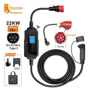Estación de Carga Rápida Ajustable de 16A con WIFI y APP, Nueva, para Uso Doméstico, Cargador para Vehículos Eléctricos de 22KW Tipo 2, Garantía de 24 Meses, Cable de Carga - Product Image 6