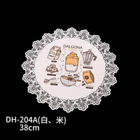 Ensemble de sets de table et de sous-verres ronds en PVC plastique, diamètre 38 cm, épaisseur 8 mm, design moderne écologique, couleur personnalisable