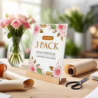 Support de signalisation en acrylique transparent pour table, présentoir en forme de L, porte-flyer en plastique pour cadre photo, pour la maison et le commerce de détail