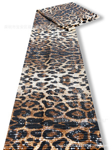 2025 Mới Bán Buôn Hot Bán Căng In Spandex Trong Suốt Sequins Leopard Thêu Vải Cho Ăn Mặc - Product Image 6