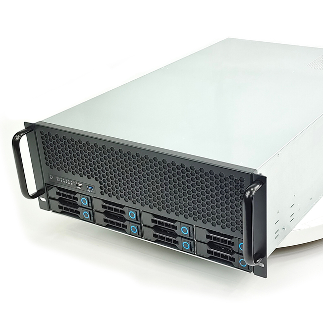 4u 8bays 5 GPU Server case 12pcie Slots Support 13*15" Rackmount Chassis Ai Intelligent Nas case