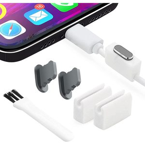 Bouchons anti-poussière pour iPhones Apple, protecteurs de câbles magnétiques en métal et plastique avec kit de brosses de nettoyage pour la protection du téléphone - Product Image 5