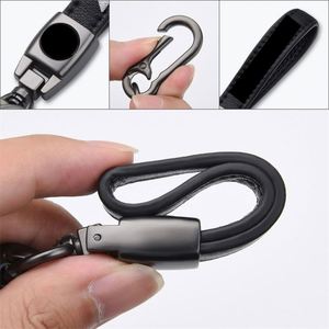 Leather Car Keychain for Car Brands Handmade Premium Metal <b>Key</b> <b>Ring</b> <b>Accessories</b> With Logo Present for Man and Woman - Product Image 2