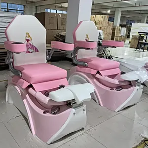 Hot Pink Kids Foot Spa Chair Nail Salon Butterfly Kids Spa Pedicure Chair With Jet