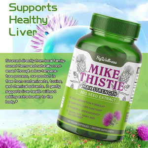 Fabrieksmerk Mariadistelcapsules <span class=keywords><strong>Silybum</strong></span> <span class=keywords><strong>Marianum</strong></span> 30:1 extract, ondersteunt antioxidanten & levergezondheid supplement - Product Image 3