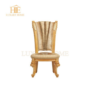 Mesa de comedor de lujo personalizada estilo Palacio <span class=keywords><strong>Imperial</strong></span> Real lujosa mesa de comedor larga chapada en oro con 8 sillas para comedor de Villa - Product Image 6