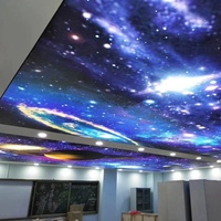 ZHIHAI Kustom Indah Awan Langit Biru Alam Desain Cetak Pvc Panel Langit-langit