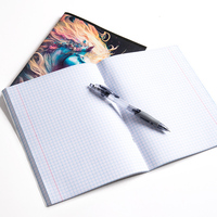 Cahier d'exercices personnalisable en papier épais de qualité supérieure avec couverture quadrillée pour l'école, le bureau et les étudiants – Vente en gros usine, design artistique