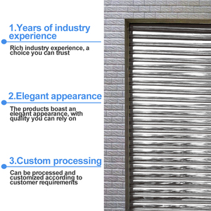 Puerta Enrollable Automática Extra Ancha Resistente al Viento, Cortina <span class=keywords><strong>de</strong></span> Acero Inoxidable Reforzada <span class=keywords><strong>para</strong></span> Garaje y Almacén Modernos - Product Image 3