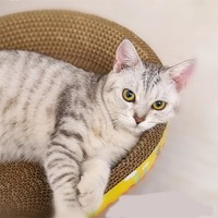 Grattoir ovale en papier pour chats d'intérieur et chatons, vente en gros d'usine, lit grattoir pour chats, tapis à gratter