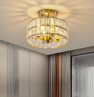 Lustre suspendu classique en fer et cristal, personnalisé, pour l'éclairage de la maison et du bureau, douille G9, hauteur réglable, provenant d'un entrepôt allemand