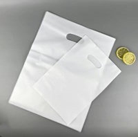 Logo personnalisé imprimé LDPE HDPE PE plastique découpé Pochette d'emballage shopping cornue pour supermarché sérigraphie côté