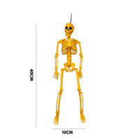 Squelette Humain Multicolore Articulé à Suspendre – Figurine Flexible Corps Entier – Décoration Effrayante pour Plafond et Porte
