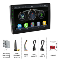 Radio de Auto Doble DIN con Pantalla Táctil, Bluetooth, Carplay Inalámbrico, Android Auto, Radio FM, USB 2.1A, Carga Rápida, 10 Pulgadas