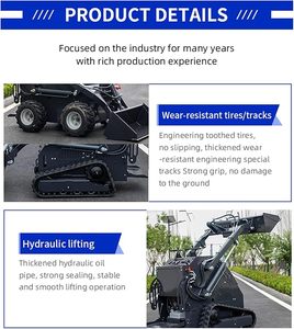 Compact <b>Stand</b>-on Mini Loader Good Quality High Power and High Efficiency Skid Steer Loader with D1703 <b>Engine</b> - Product Image 5