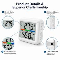 Thermomètre hygromètre numérique professionnel avec sonde jack audio 2,5 mm, moniteur de température précis pour laboratoire, en plastique, OEM