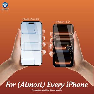 Protector de Pantalla de Vidrio Templado Lito 9H 2.5D con Caja de Instalación Fácil para <span class=keywords><strong>iPhone</strong></span> 13 <span class=keywords><strong>14</strong></span> 15 16 17 <span class=keywords><strong>Pro</strong></span> Max S25 - Product Image 3