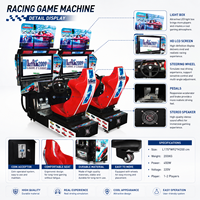 Simulateur de course automobile immersif avec son surround, éclairage LED ambiant, siège à mouvement, siège baquet 32 pouces, retour de force sur les pédales, réalité virtuelle