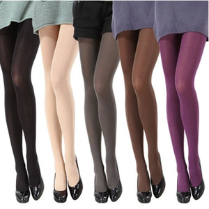 Women's 120D Opaque Pantyhose Solid Color Anti-Snag Base Layer Spring Autumn Wear - Product Image 1