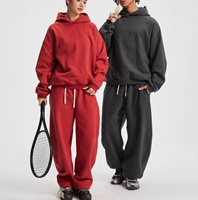 Pantalon de survêtement brodé sur mesure survêtement en molleton de coton vierge unisexe 2 pièces pour hommes ensemble de jogging à capuche surdimensionné pour femmes ensemble de jogging